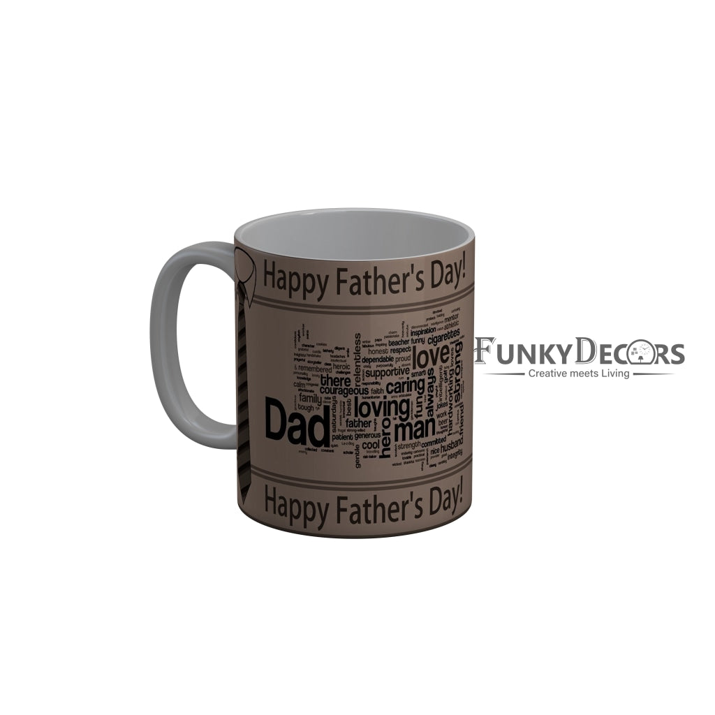 FunkyDecors Dad Birthday Father Day World Greatest Dad Ceramic Coffee Mug