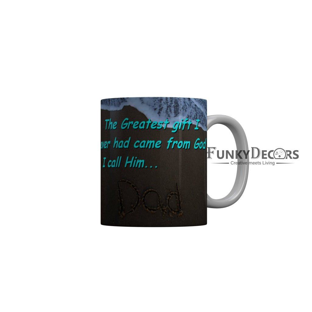 FunkyDecors Dad Birthday Father Day World Greatest Dad Ceramic Coffee Mug