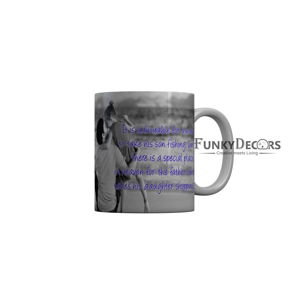 FunkyDecors Dad Birthday Father Day World Greatest Dad Ceramic Coffee Mug