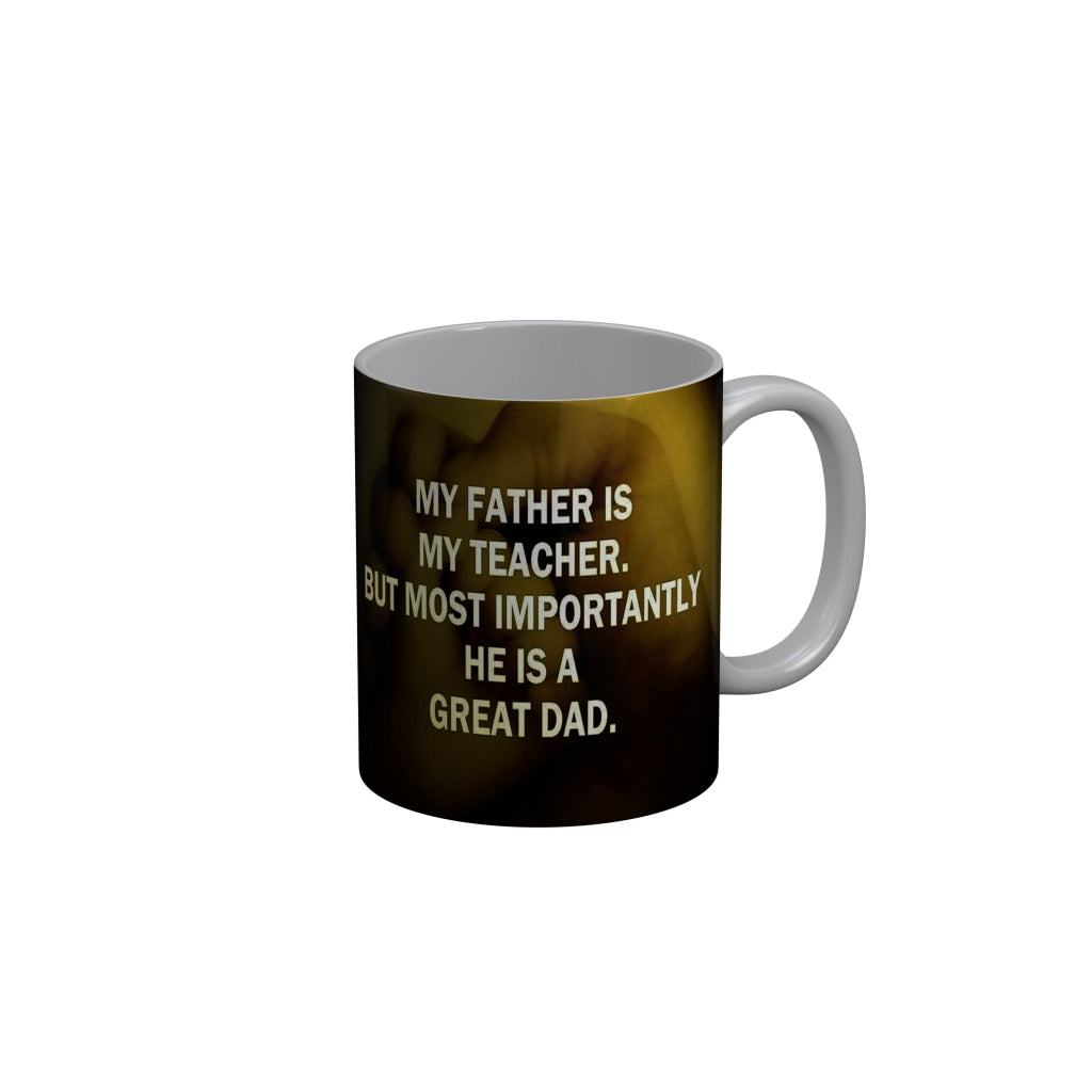 FunkyDecors Dad Birthday Father Day World Greatest Dad Ceramic Coffee Mug