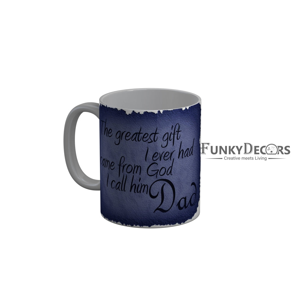 FunkyDecors Dad Birthday Father Day World Greatest Dad Ceramic Coffee Mug