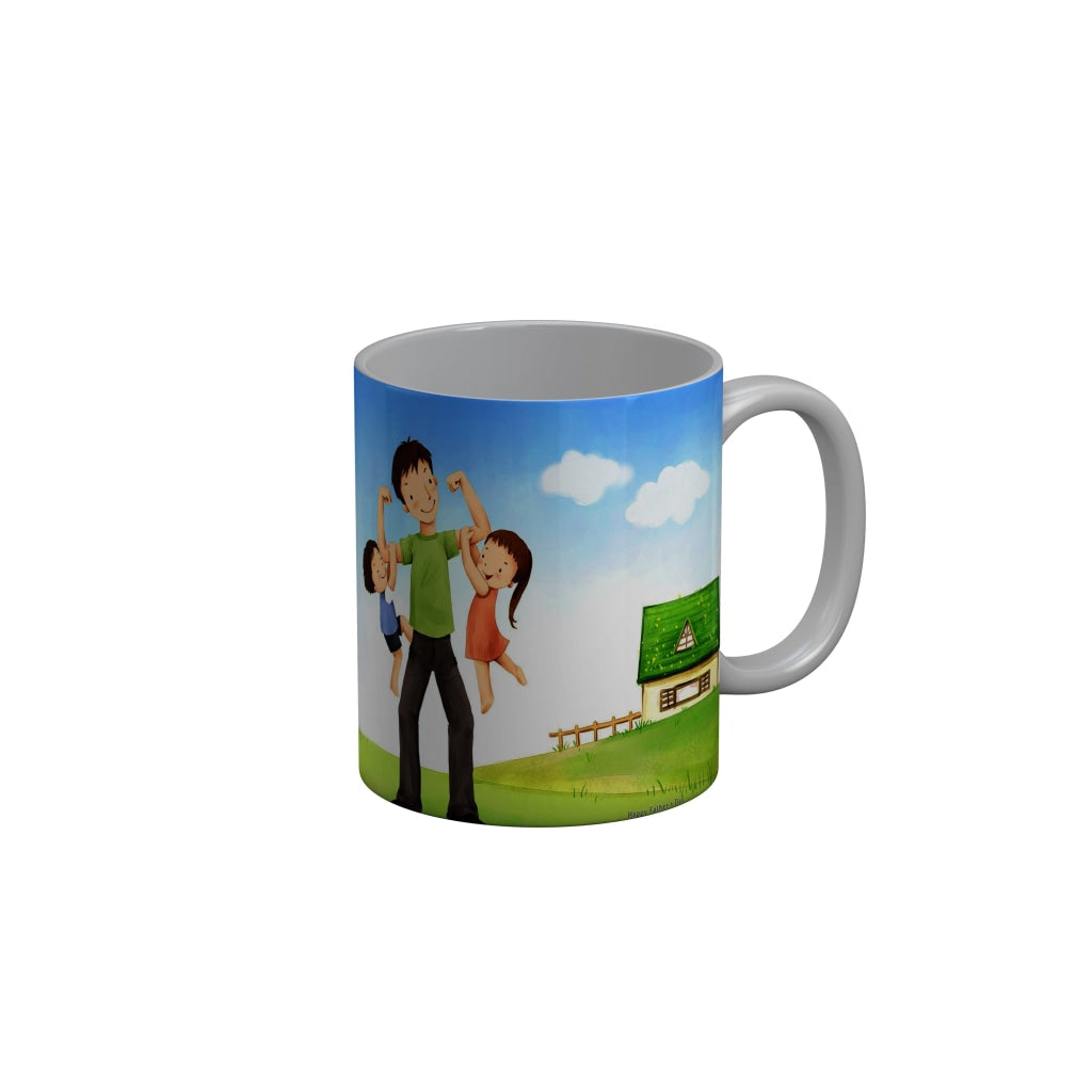 FunkyDecors Dad Birthday Father Day World Greatest Dad Ceramic Coffee Mug