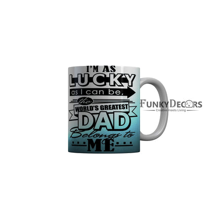 FunkyDecors Dad Birthday Father Day World Greatest Dad Ceramic Coffee Mug