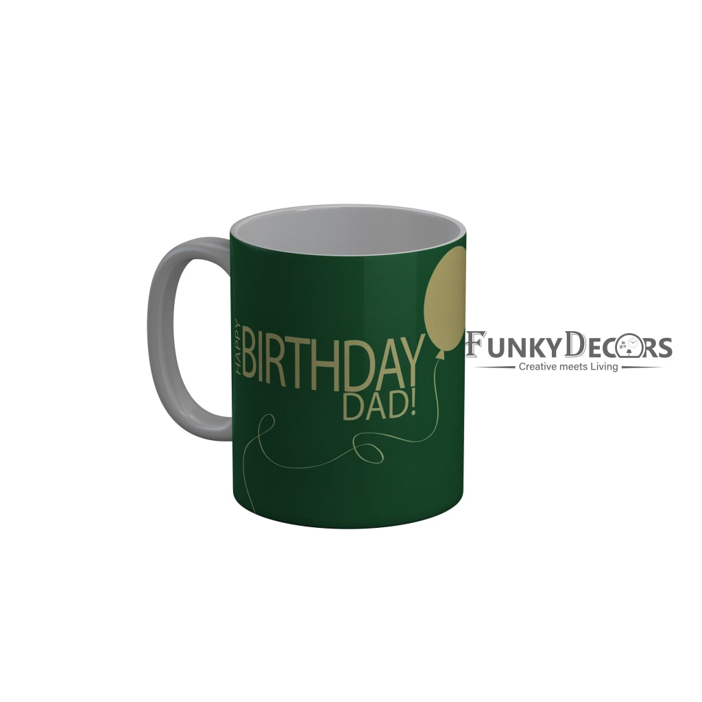 FunkyDecors Dad Birthday Father Day World Greatest Dad Ceramic Coffee Mug