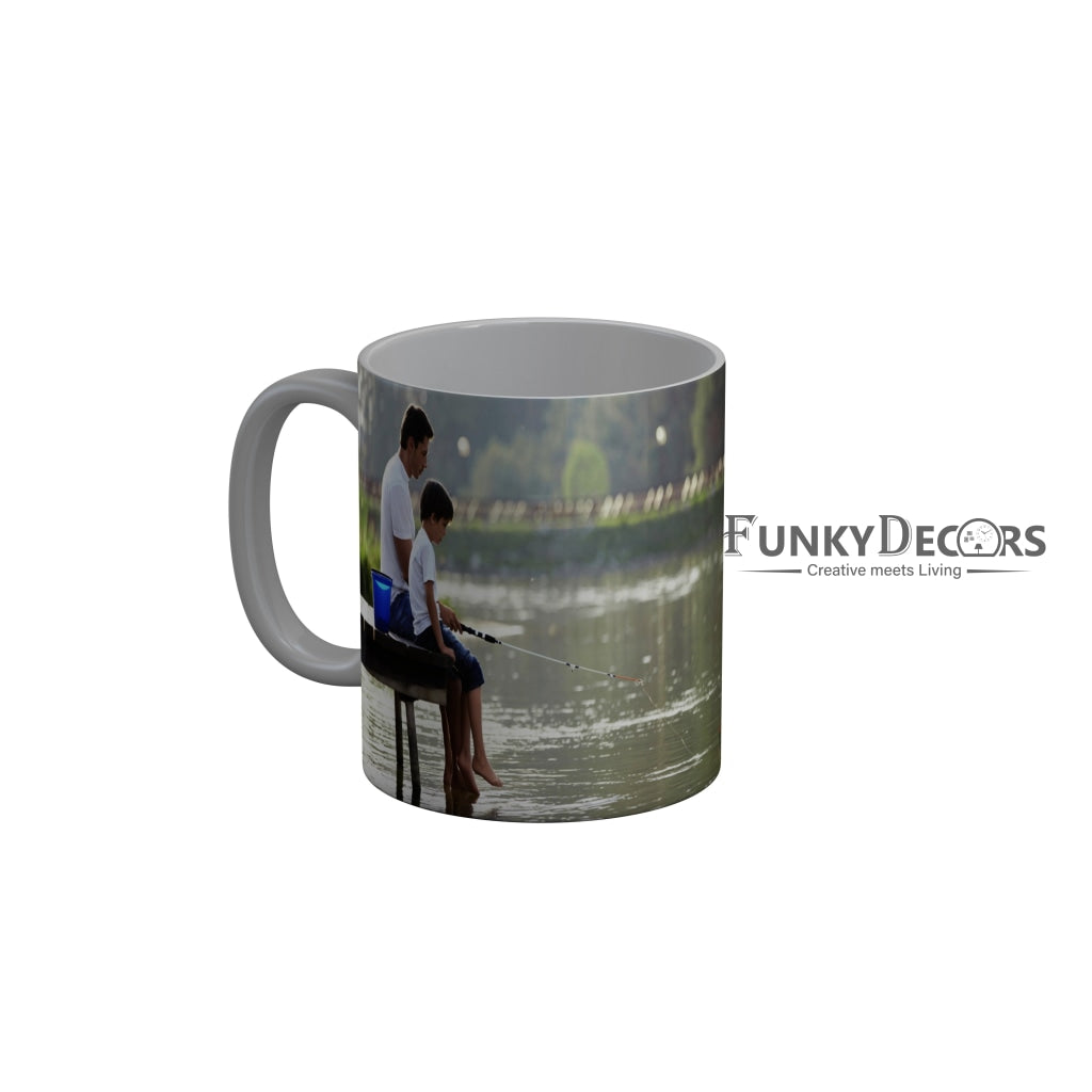 FunkyDecors Dad Birthday Father Day World Greatest Dad Ceramic Coffee Mug