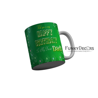 FunkyDecors Dad Birthday Father Day World Greatest Dad Ceramic Coffee Mug