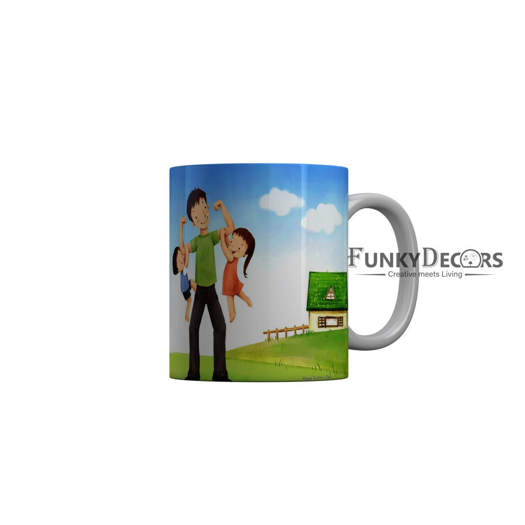 FunkyDecors Dad Birthday Father Day World Greatest Dad Ceramic Coffee Mug