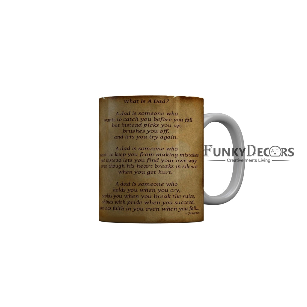 FunkyDecors Dad Birthday Father Day World Greatest Dad Ceramic Coffee Mug