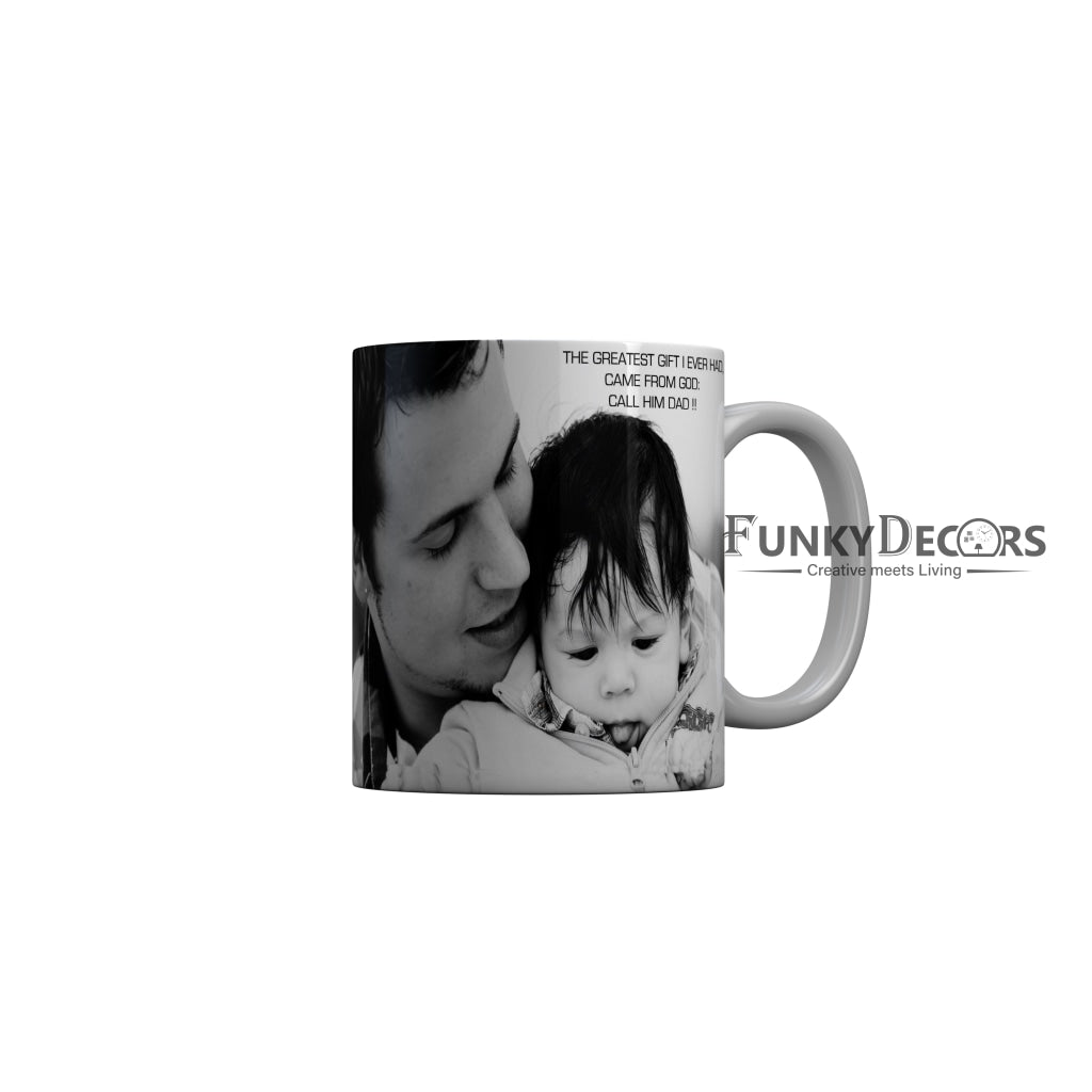 FunkyDecors Dad Birthday Father Day World Greatest Dad Ceramic Coffee Mug