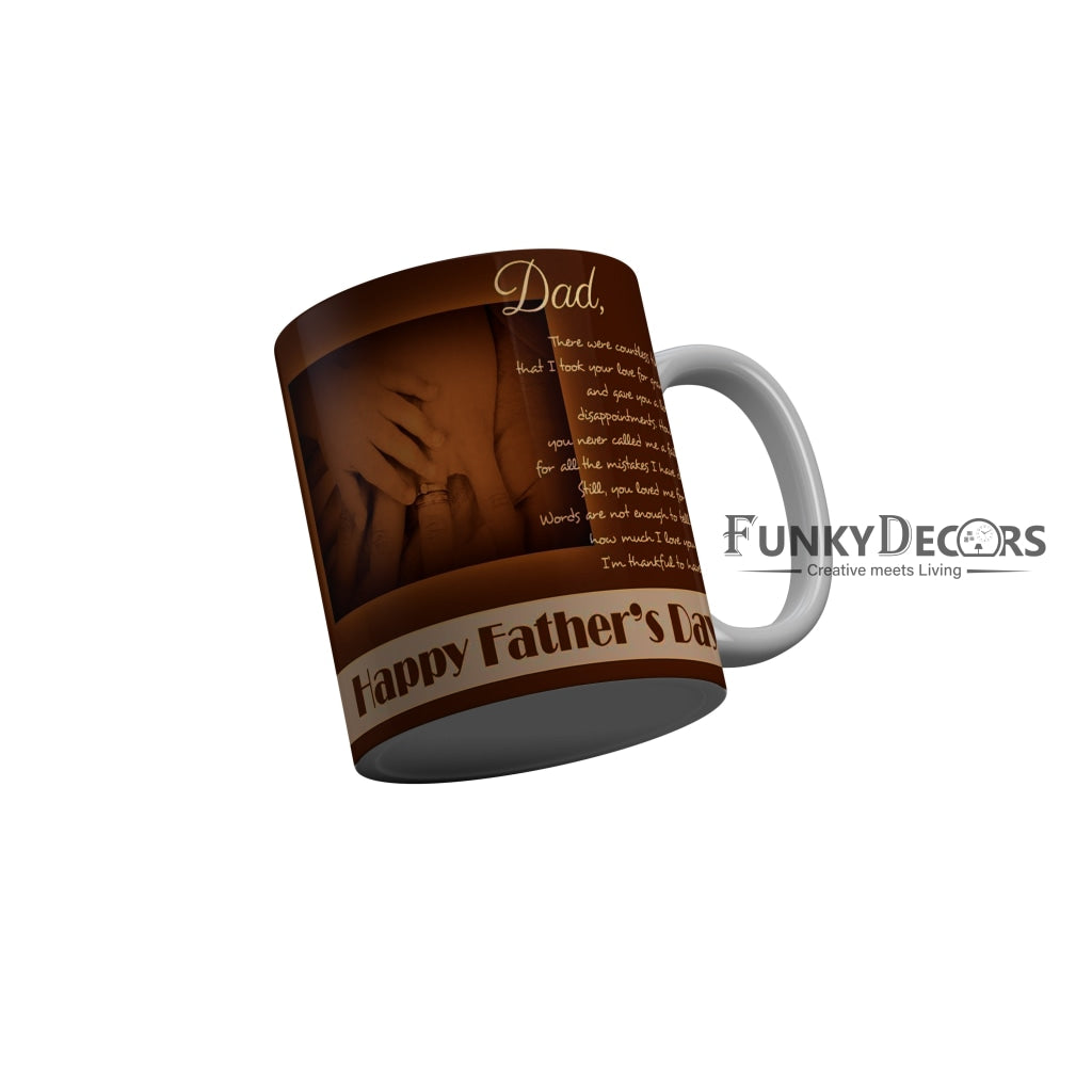 FunkyDecors Dad Birthday Father Day World Greatest Dad Ceramic Coffee Mug