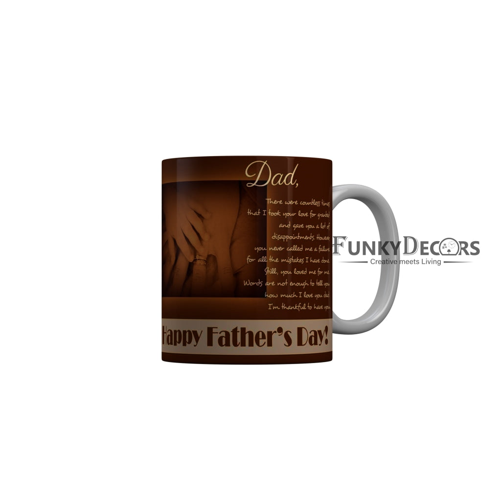 FunkyDecors Dad Birthday Father Day World Greatest Dad Ceramic Coffee Mug