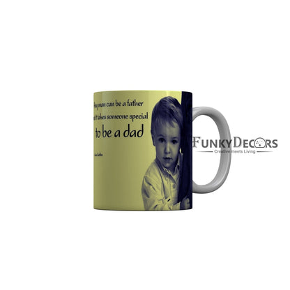 FunkyDecors Dad Birthday Father Day World Greatest Dad Ceramic Coffee Mug