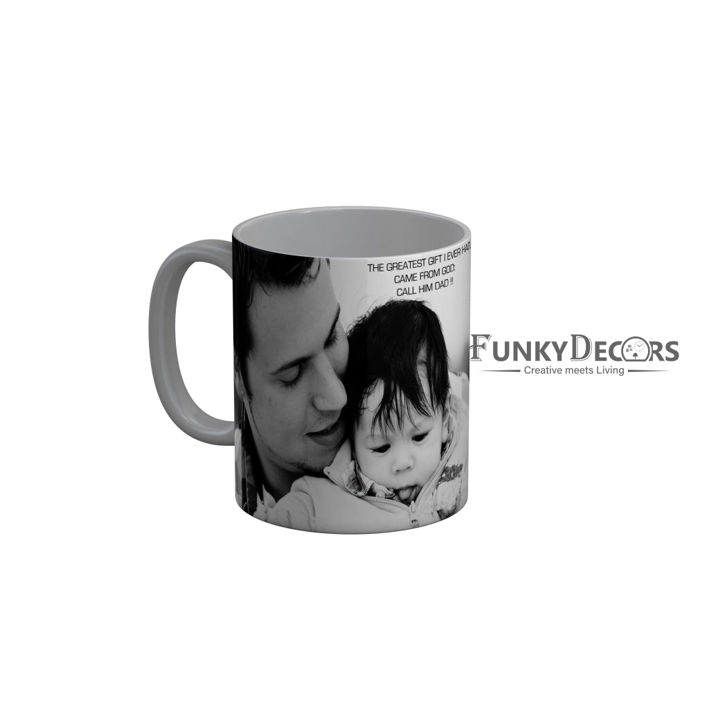 FunkyDecors Dad Birthday Father Day World Greatest Dad Ceramic Coffee Mug