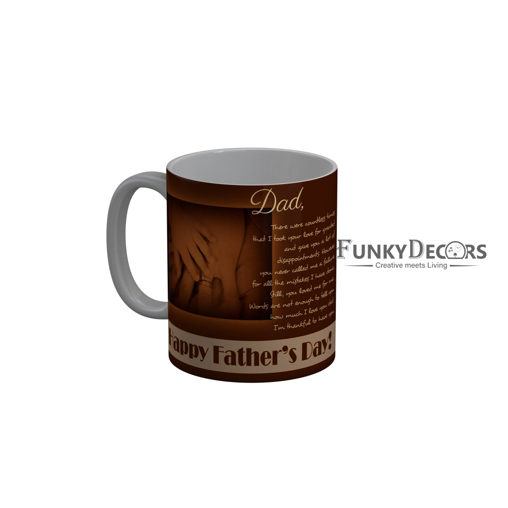 FunkyDecors Dad Birthday Father Day World Greatest Dad Ceramic Coffee Mug