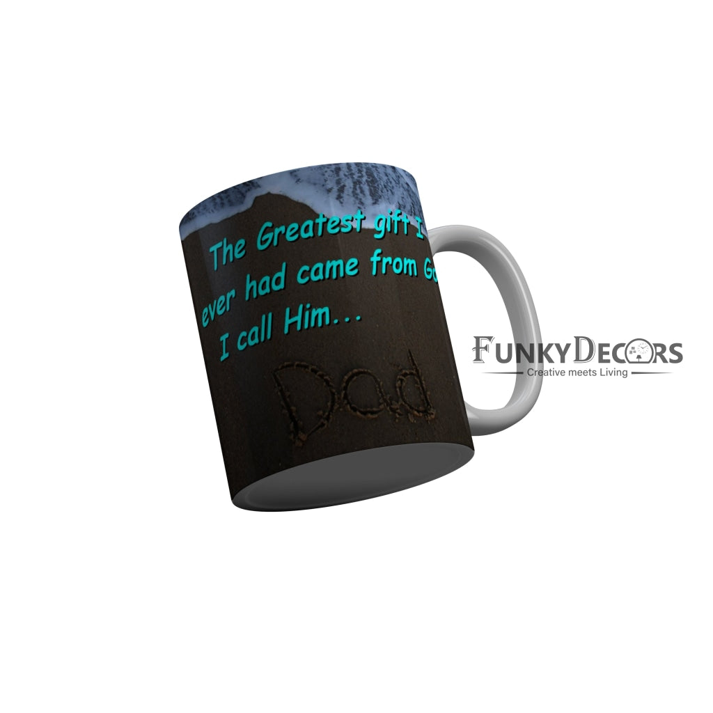 FunkyDecors Dad Birthday Father Day World Greatest Dad Ceramic Coffee Mug