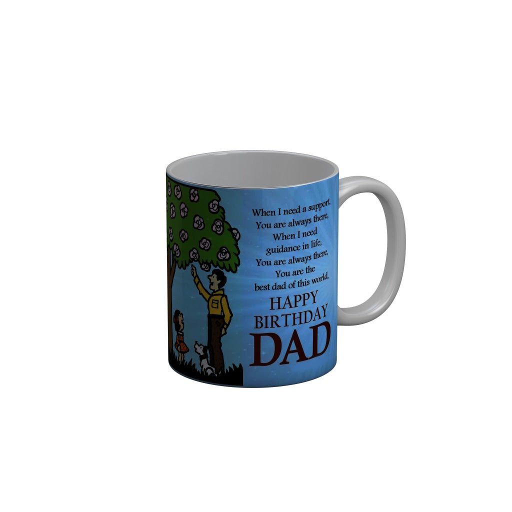 FunkyDecors Dad Birthday Father Day World Greatest Dad Ceramic Coffee Mug