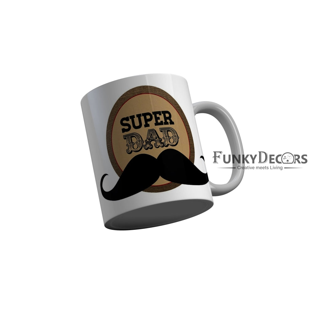 FunkyDecors Dad Birthday Father Day World Greatest Dad Ceramic Coffee Mug