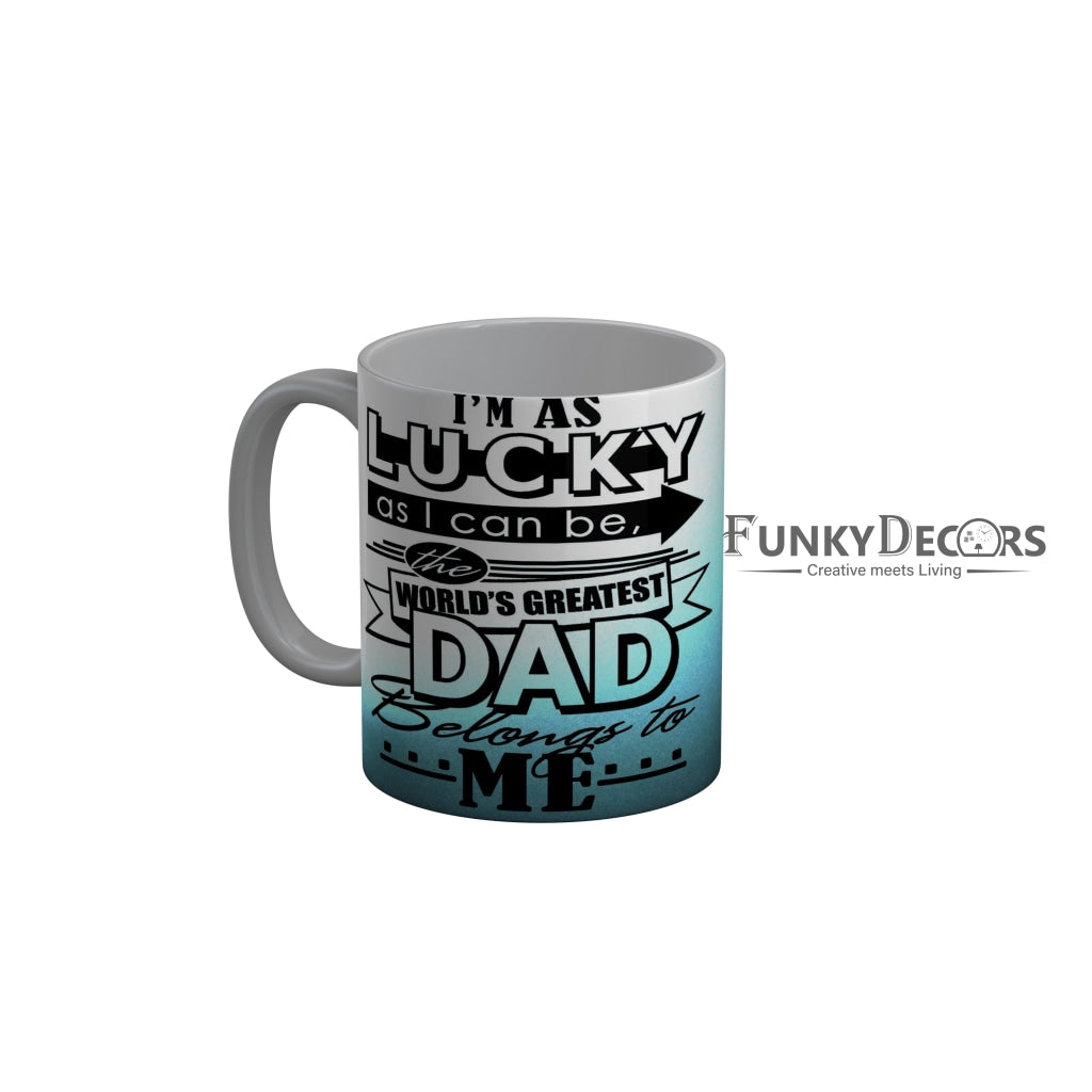 FunkyDecors Dad Birthday Father Day World Greatest Dad Ceramic Coffee Mug