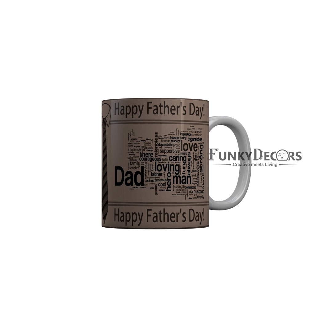 FunkyDecors Dad Birthday Father Day World Greatest Dad Ceramic Coffee Mug