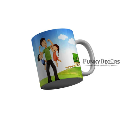 FunkyDecors Dad Birthday Father Day World Greatest Dad Ceramic Coffee Mug