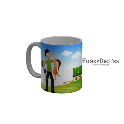 FunkyDecors Dad Birthday Father Day World Greatest Dad Ceramic Coffee Mug