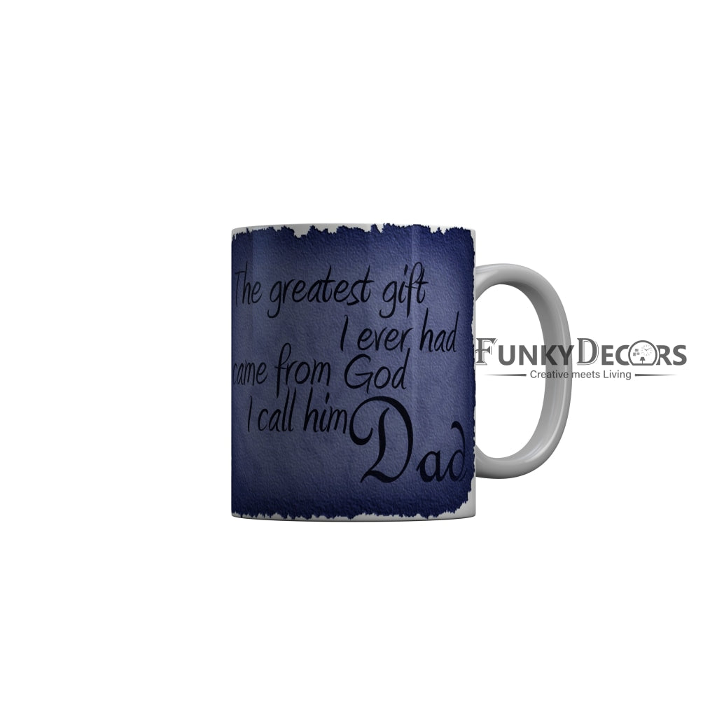 FunkyDecors Dad Birthday Father Day World Greatest Dad Ceramic Coffee Mug