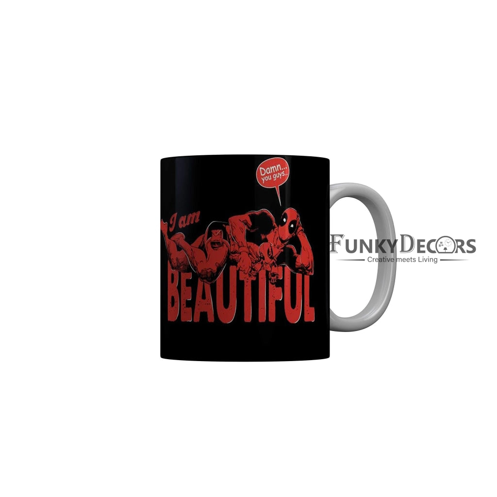 Funkydecors Deadpool Cartoon Ceramic Mug 350 Ml Multicolor Mugs