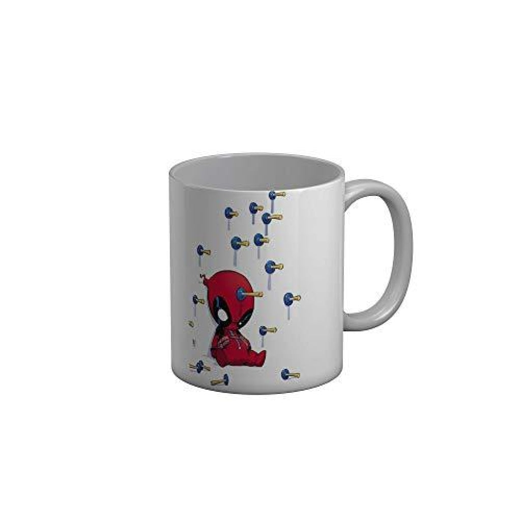 Funkydecors Deadpool Cartoon Ceramic Mug 350 Ml Multicolor Mugs