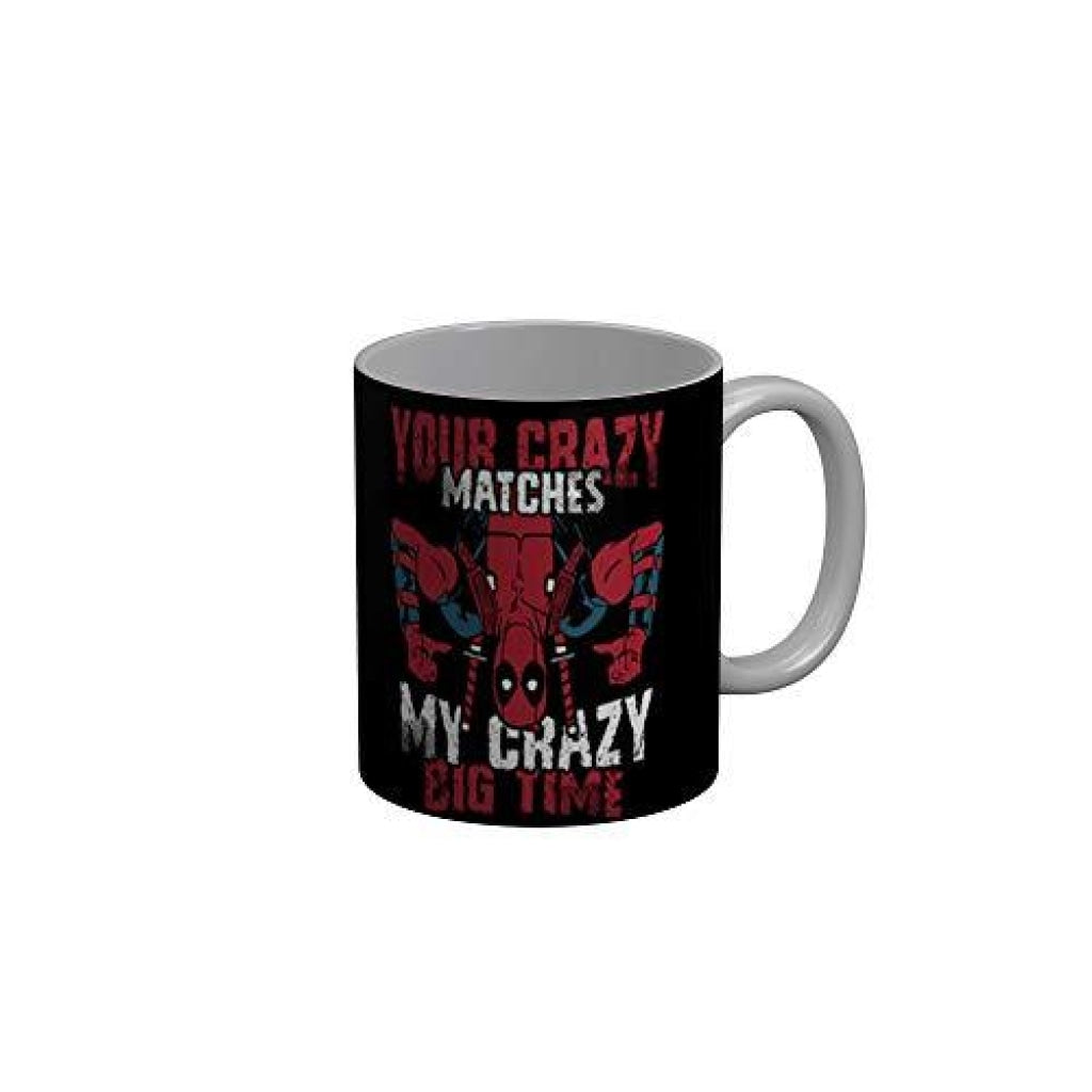 Funkydecors Deadpool Cartoon Ceramic Mug 350 Ml Multicolor Mugs