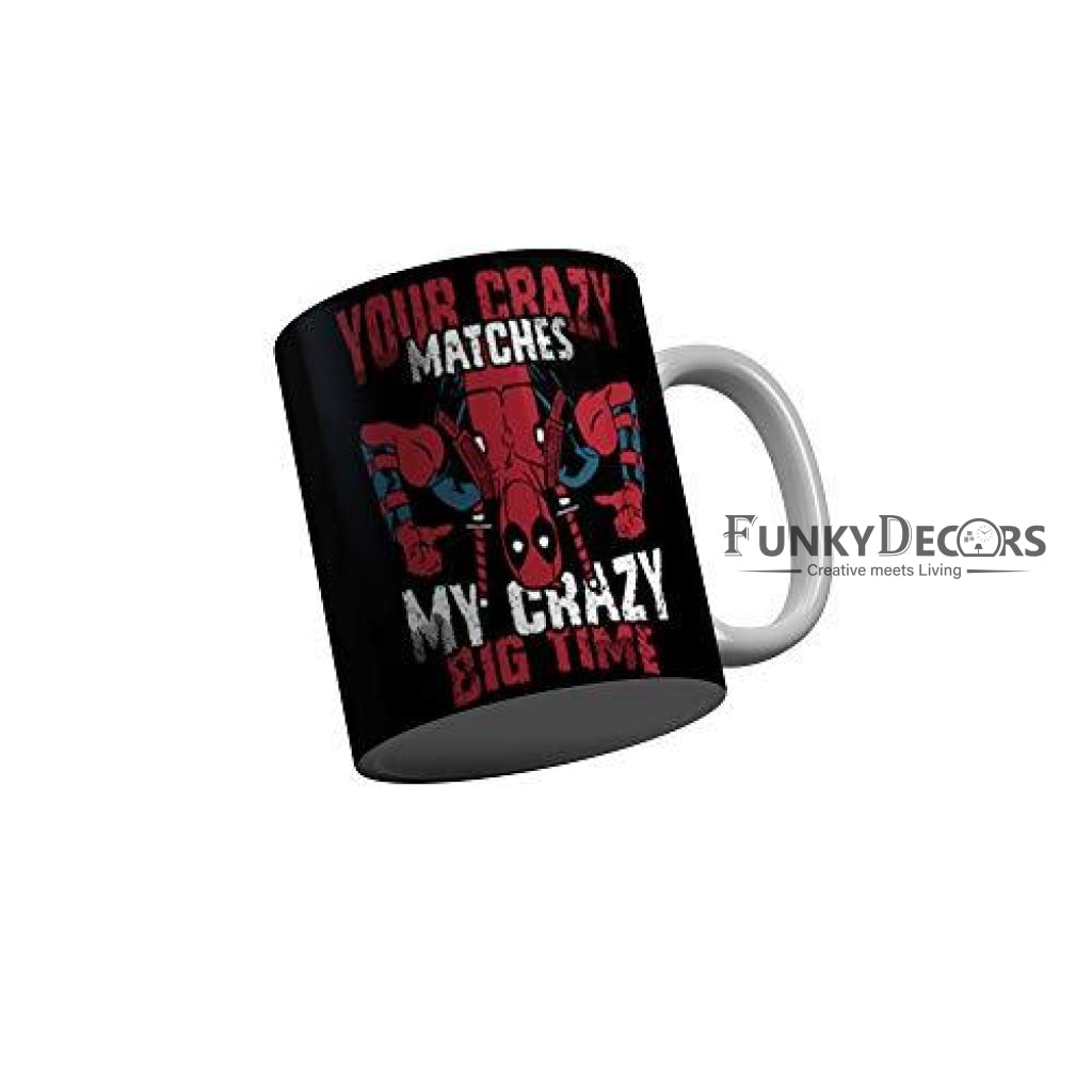 Funkydecors Deadpool Cartoon Ceramic Mug 350 Ml Multicolor Mugs