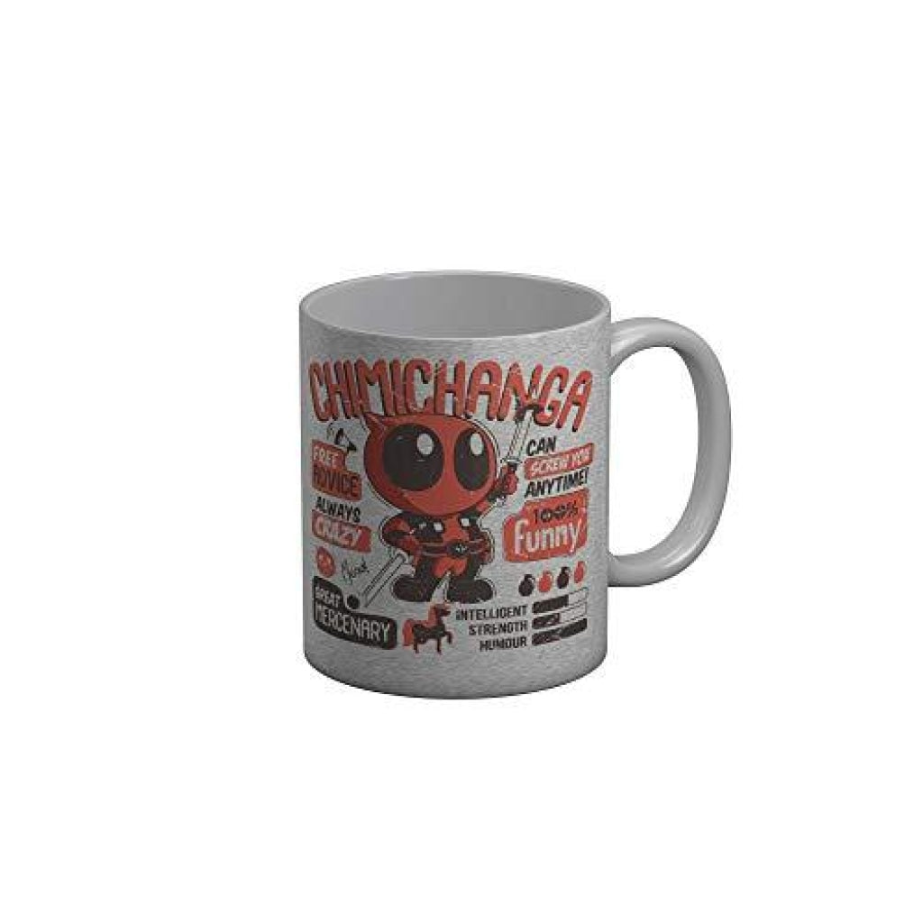 Funkydecors Deadpool Cartoon Ceramic Mug 350 Ml Multicolor Mugs