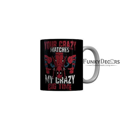 Funkydecors Deadpool Cartoon Ceramic Mug 350 Ml Multicolor Mugs