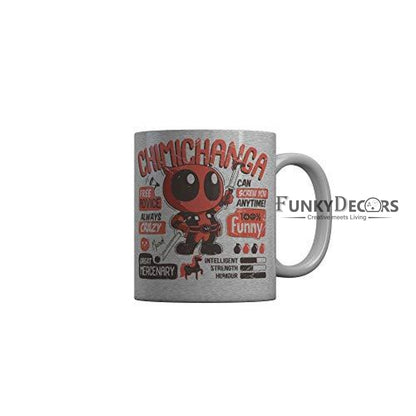 Funkydecors Deadpool Cartoon Ceramic Mug 350 Ml Multicolor Mugs