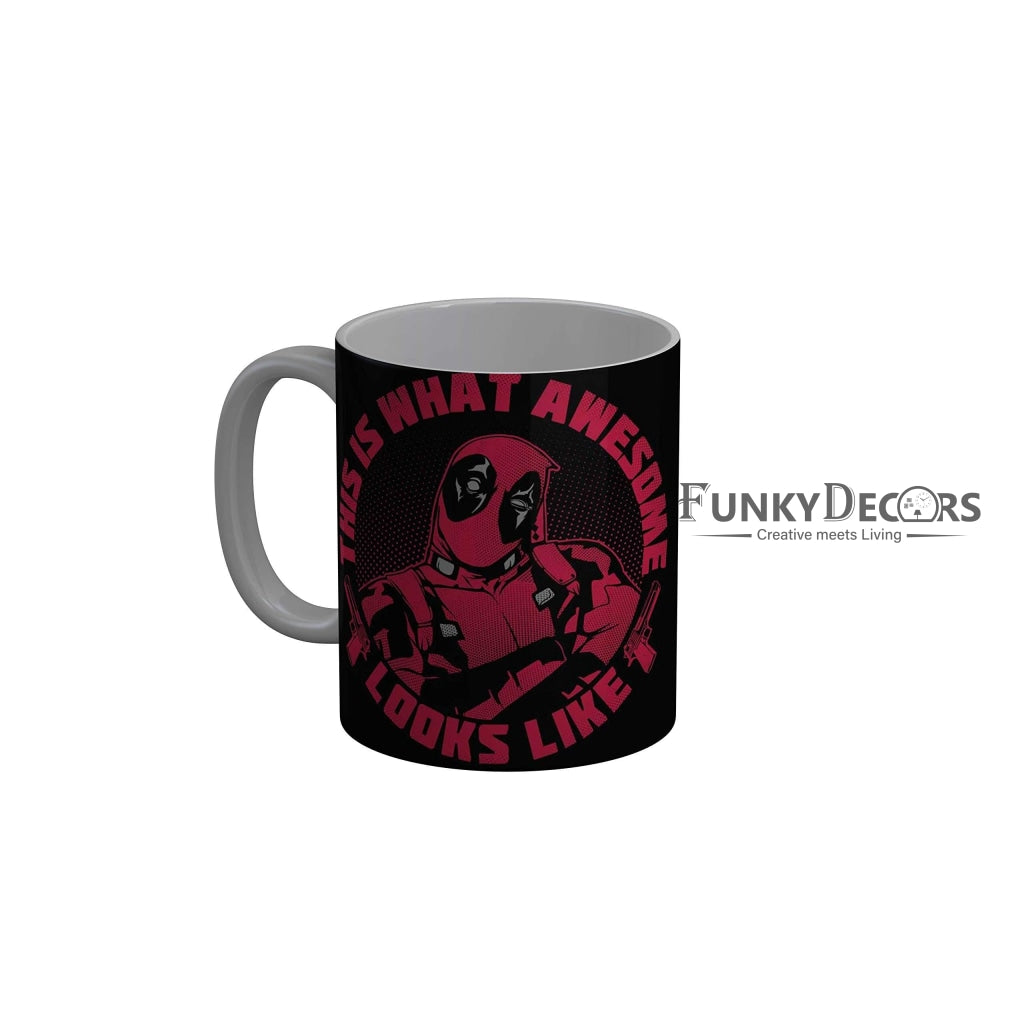 Funkydecors Deadpool Cartoon Ceramic Mug 350 Ml Multicolor Mugs