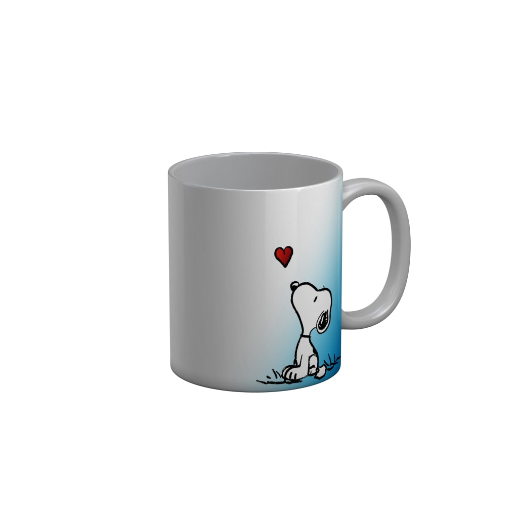 FunkyDecors Dog with Heart Cartoon Ceramic Coffee Mug