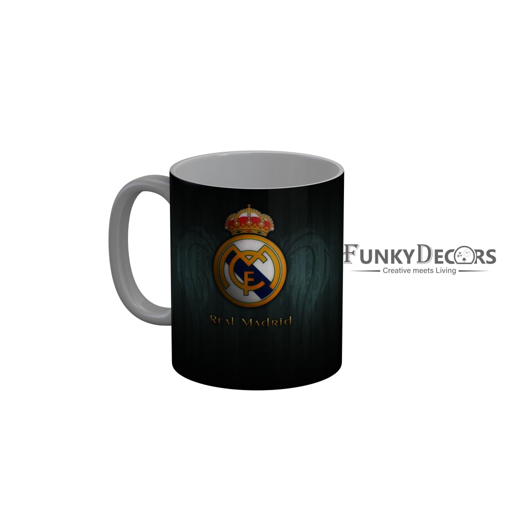 FunkyDecors FC Realmadrid Black Ceramic Coffee Mug