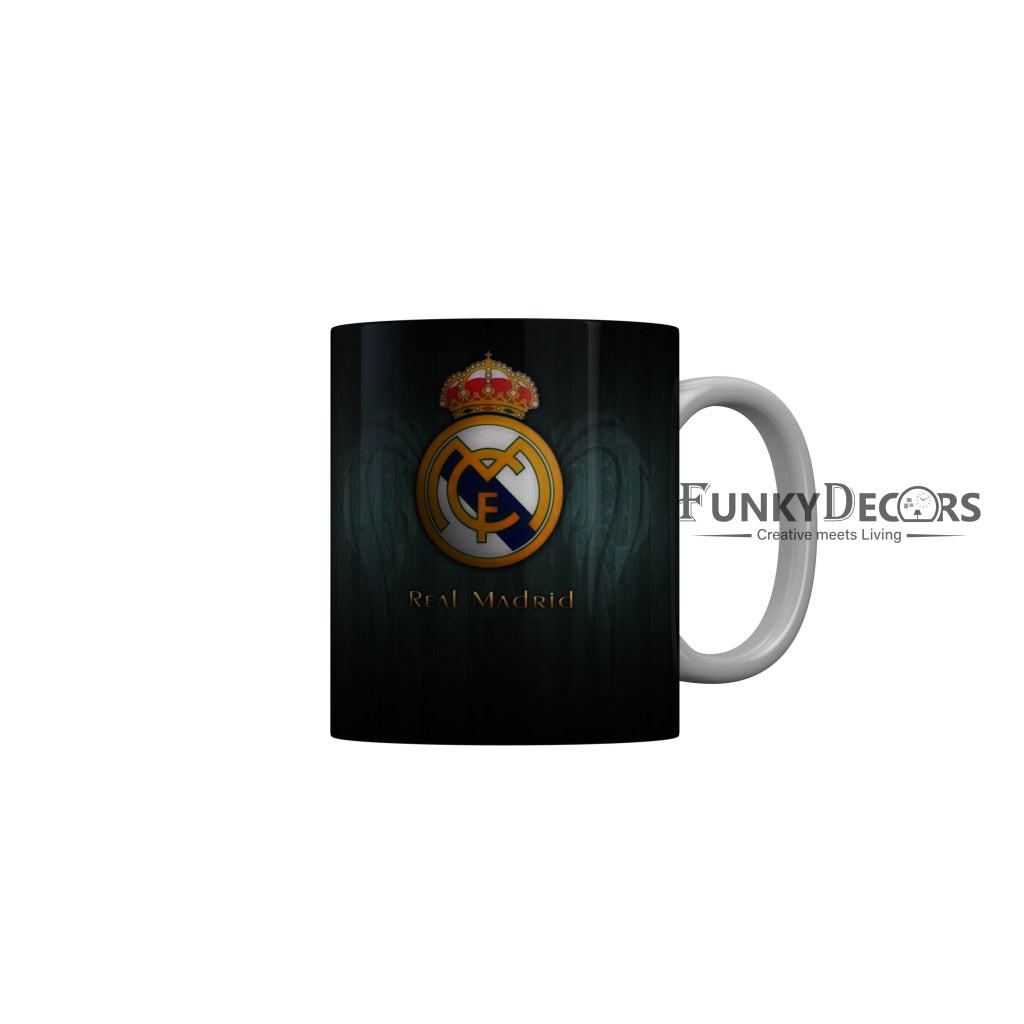 FunkyDecors FC Realmadrid Black Ceramic Coffee Mug
