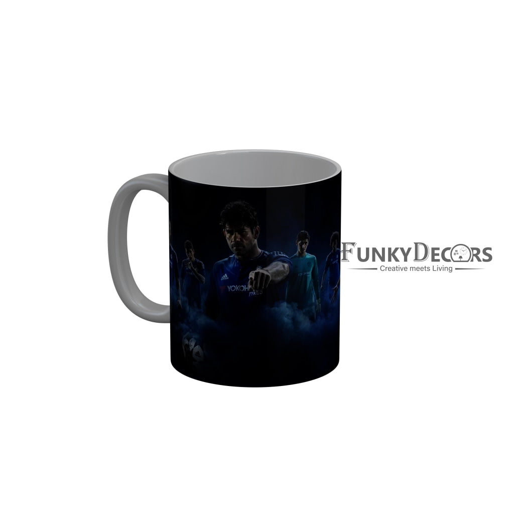 FunkyDecors Football Team Players Black Ceramic Coffee Mug