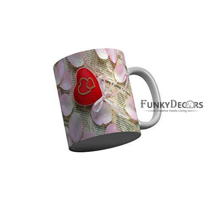 Funkydecors Happy Anniversary Ceramic Mug 350 Ml Multicolor Mugs