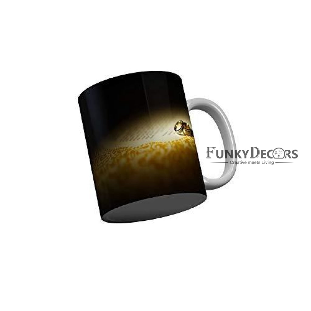 Funkydecors Happy Anniversary Ceramic Mug 350 Ml Multicolor Mugs