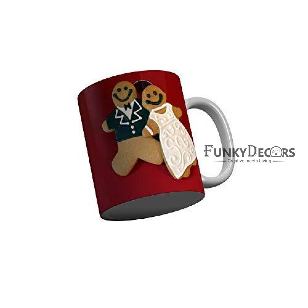 Funkydecors Happy Anniversary Ceramic Mug 350 Ml Multicolor Mugs