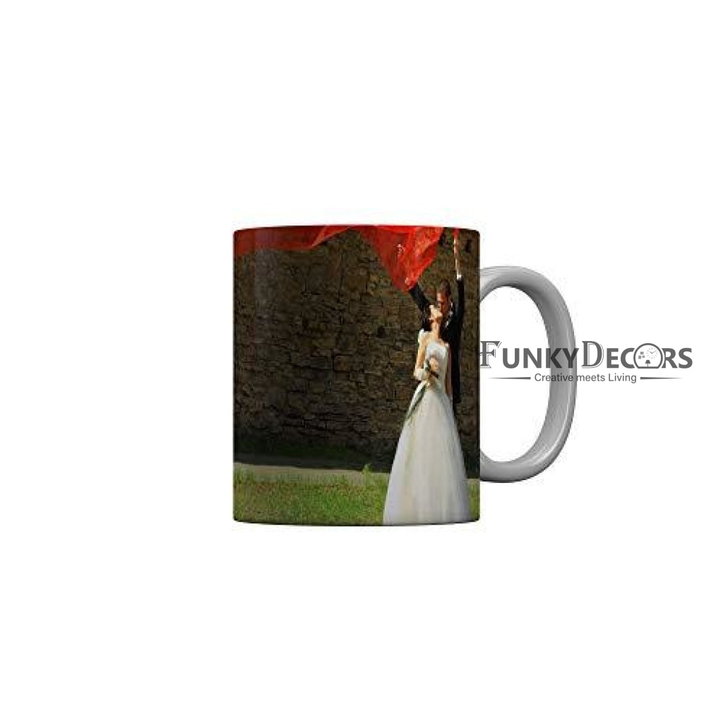 Funkydecors Happy Anniversary Ceramic Mug 350 Ml Multicolor Mugs