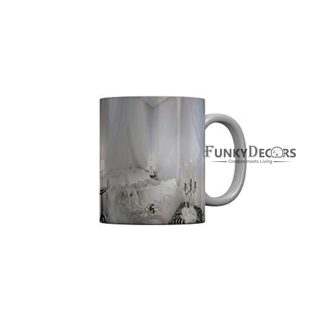 Funkydecors Happy Anniversary Ceramic Mug 350 Ml Multicolor Mugs