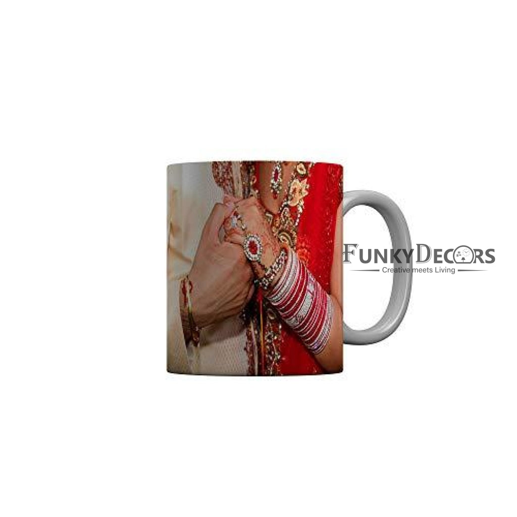 Funkydecors Happy Anniversary Ceramic Mug 350 Ml Multicolor Mugs