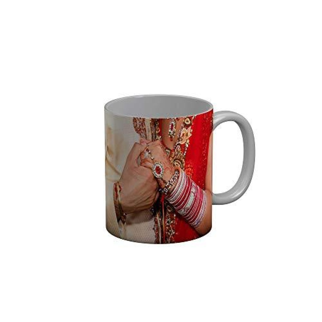 Funkydecors Happy Anniversary Ceramic Mug 350 Ml Multicolor Mugs