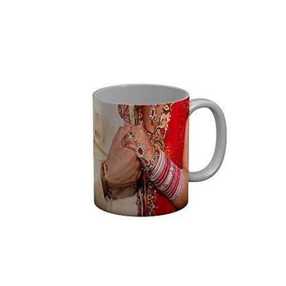 Funkydecors Happy Anniversary Ceramic Mug 350 Ml Multicolor Mugs