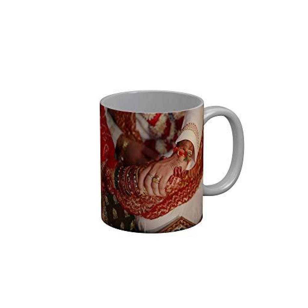 Funkydecors Happy Anniversary Ceramic Mug 350 Ml Multicolor Mugs