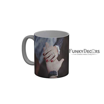 Funkydecors Happy Anniversary Ceramic Mug 350 Ml Multicolor Mugs