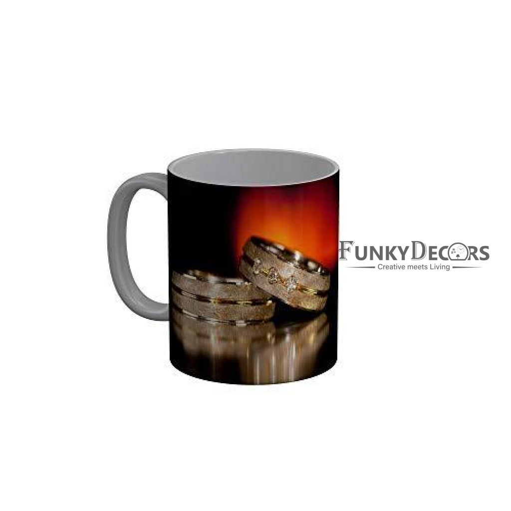 Funkydecors Happy Anniversary Ceramic Mug 350 Ml Multicolor Mugs