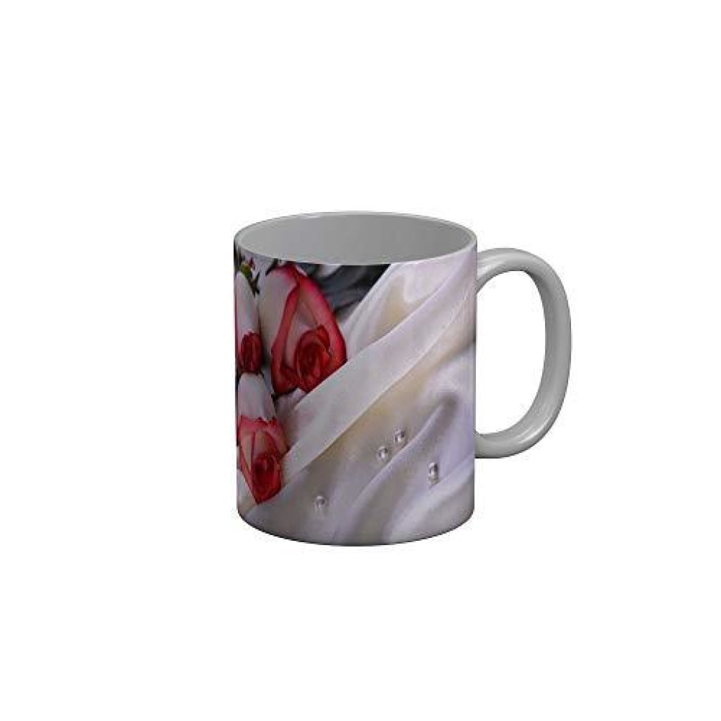 Funkydecors Happy Anniversary Ceramic Mug 350 Ml Multicolor Mugs